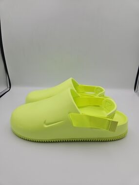 Nike Neon Yellow Men’s Slip-On Clogs with Adjustable Heel Strap